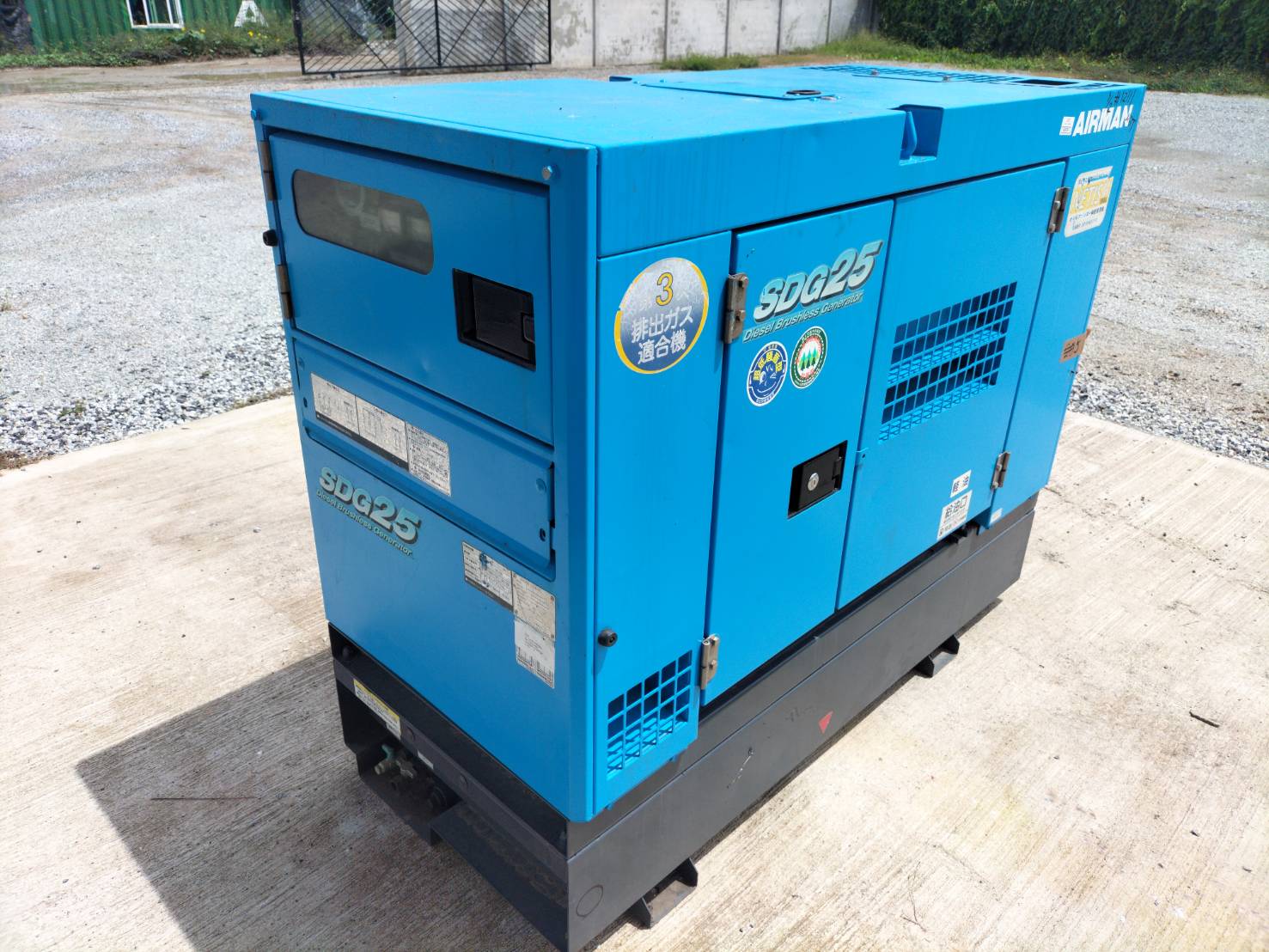 เครื่องปั่นไฟ 25kva AIRMAN SDG25S-7B1 ซีเรียล: 1237B12111 ปี: 2013 นำเข้าจากยี่ปุ่น