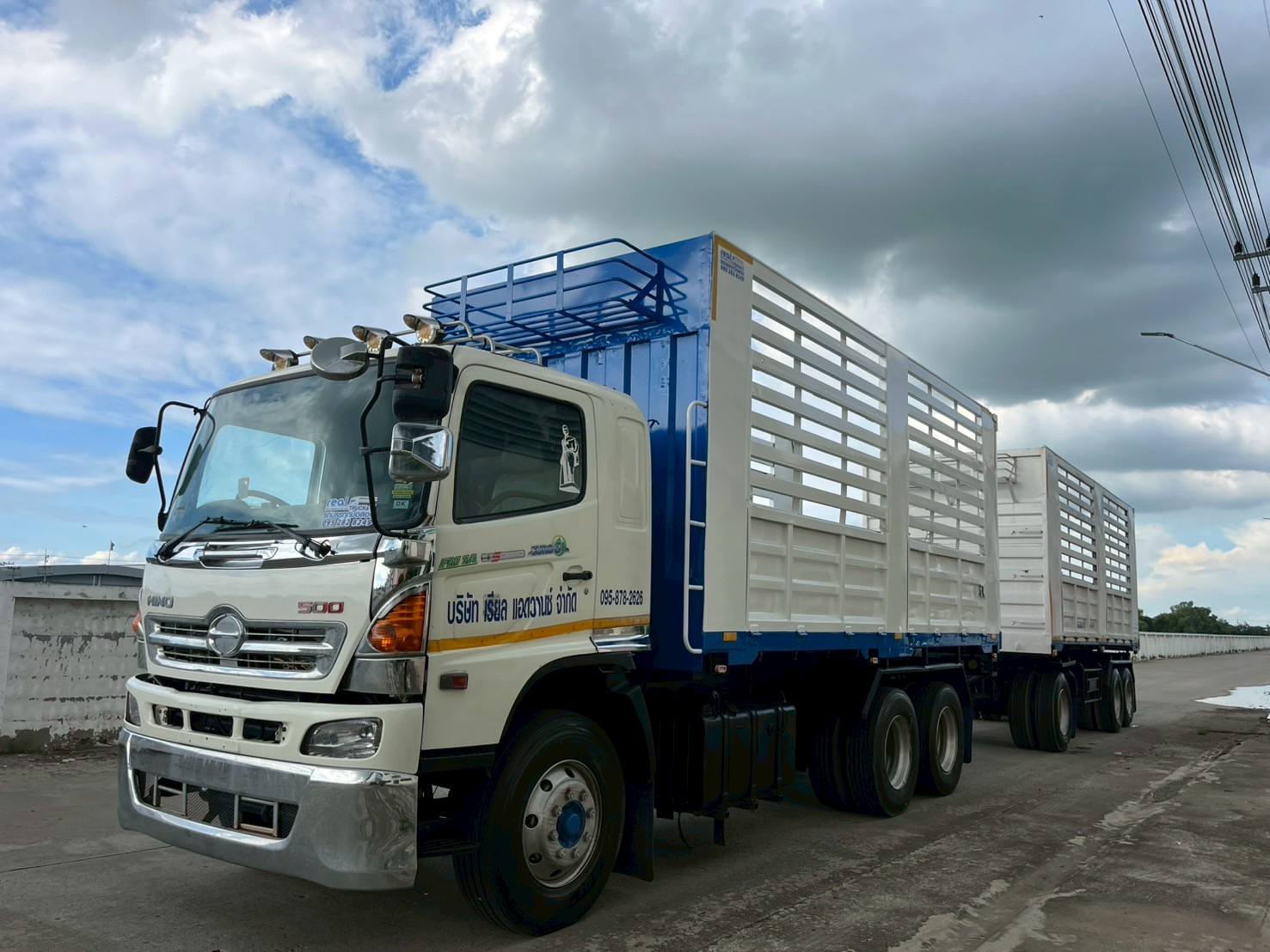 Hino 344เเรง พ่วงแม่ลูก ปี 56 คอกสูง #3