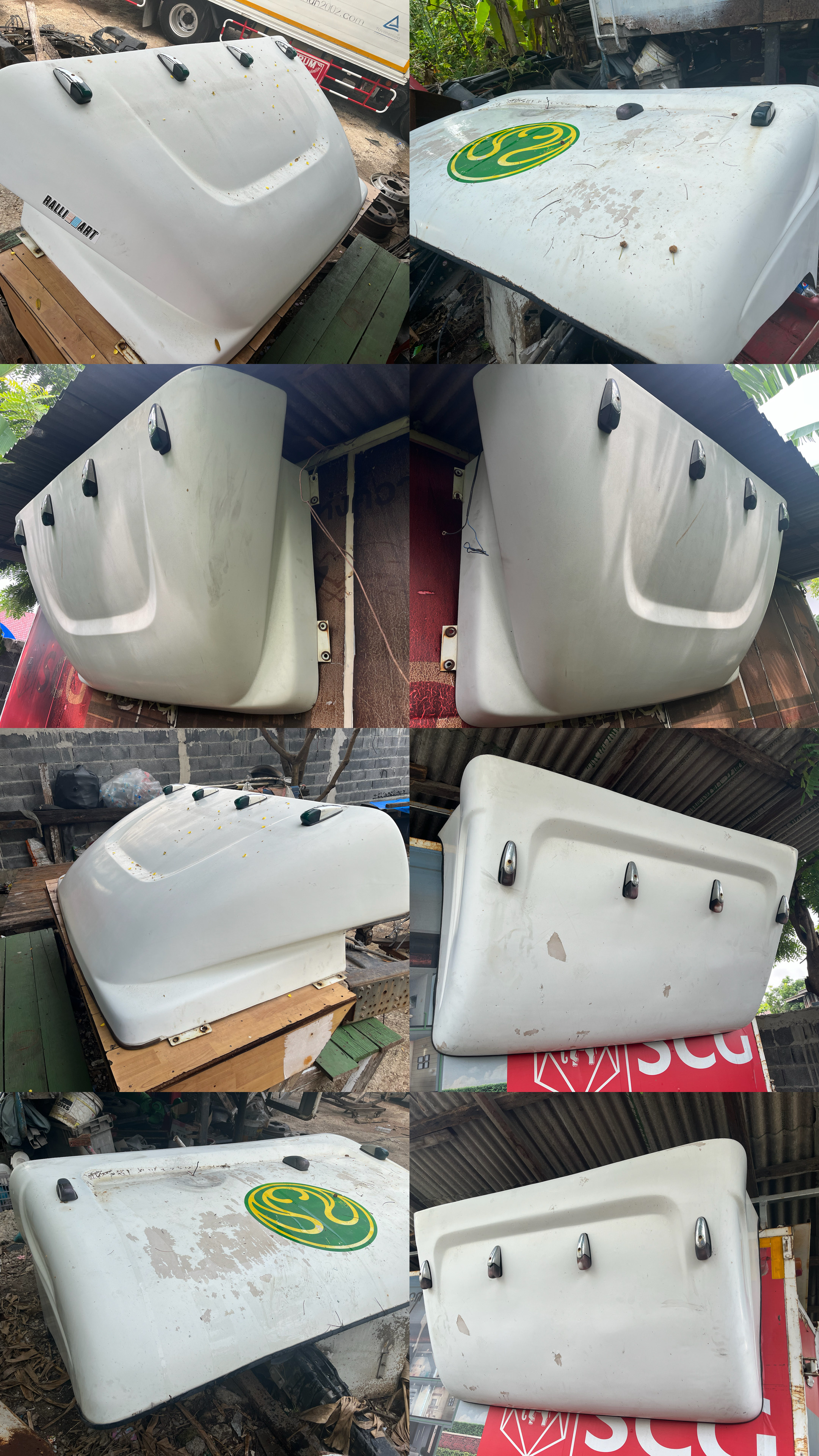 ขายหมวกลู่ลมไฟเบอร์ อันละ2,500บาท ใส่รถ6ล้อ NPR NQR