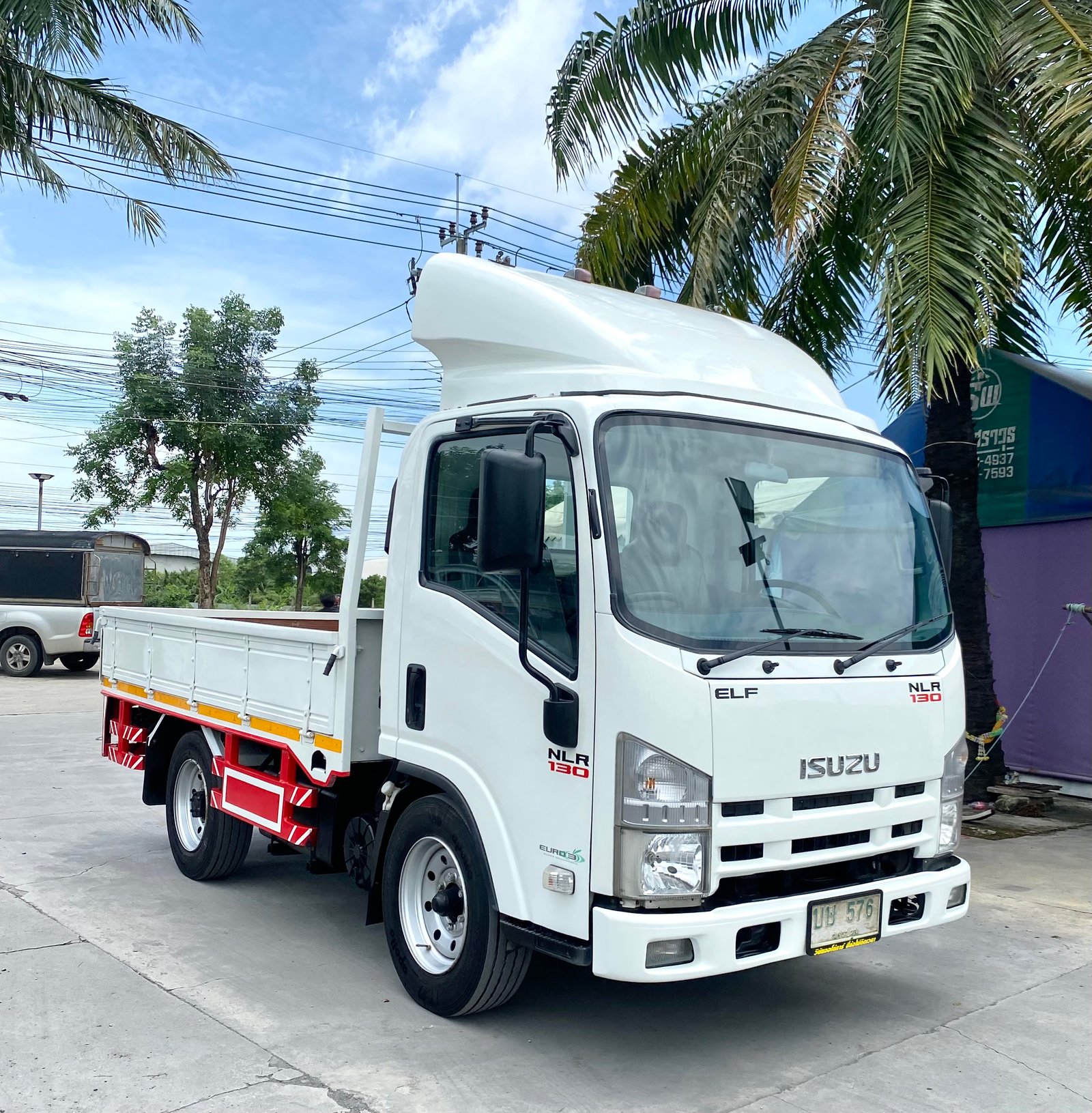 รถ ISUZU NLR 130 แรง ปี 2553 (รถห้างแท้ ) (4 ล้อไม่ติดเวลา) #กะบะเปิด3ด้าน รถสวย พร้อมใช้งาน
