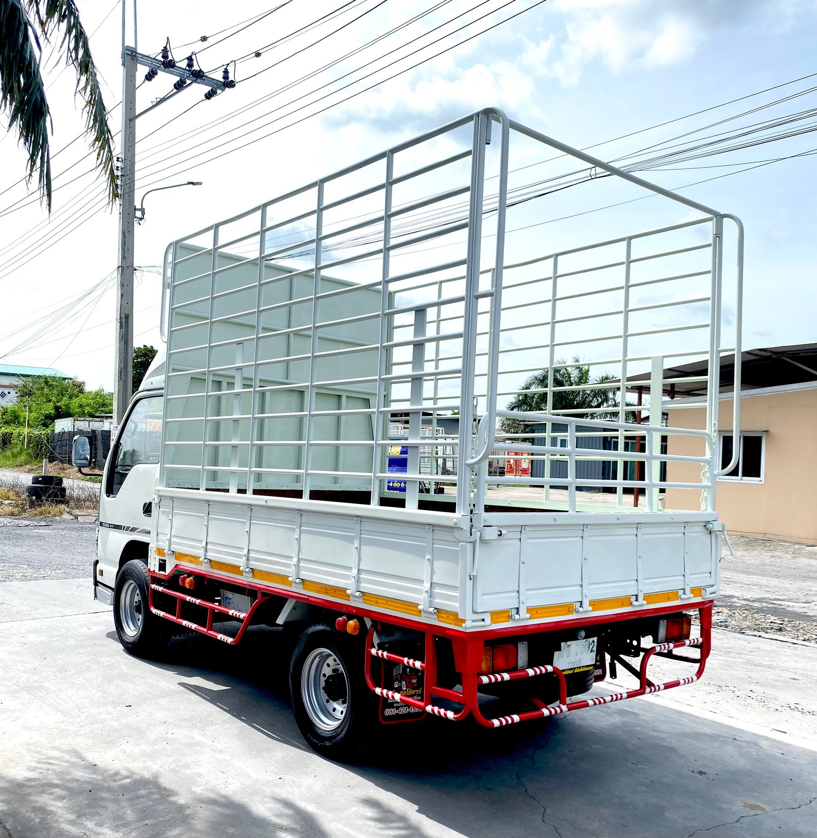 รถ  ISUZU NKR  100 แรง เทอร์โบ   รถห้างแท้ (4 ล้อไม่ติดเวลา) ปี 2550  แหนบหน้า เพลาลอย   #กะบะคอกสูง