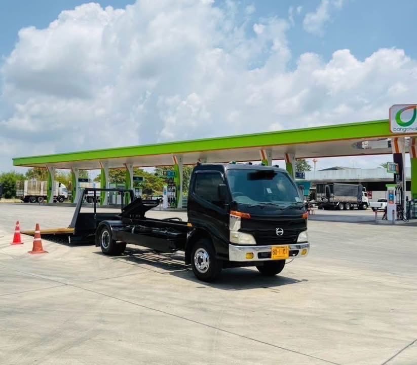 6ล้อ HINO XZU 136 สไลด์ ถาดกองพื้นสเเตนเหล็ด พร้อม