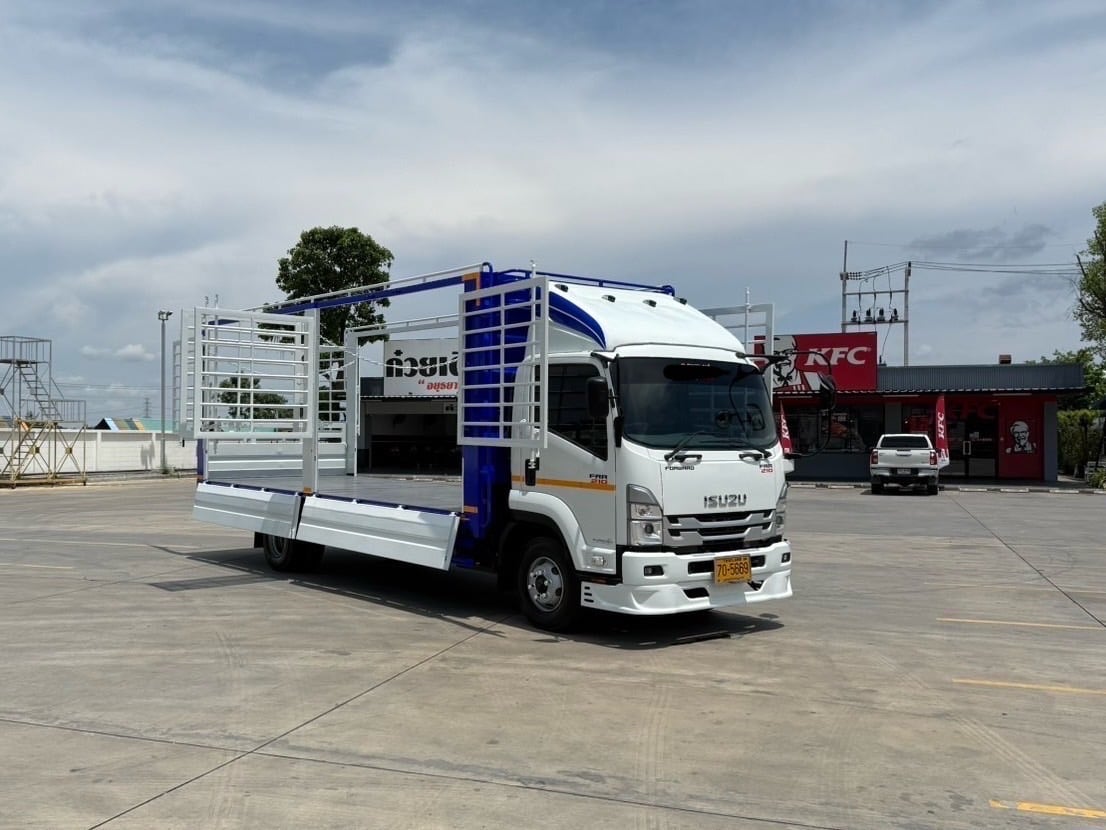 NEW FRR 210 กะบะเหล็กคอกเปิดได้รอบ ยาว 6.50 เมตร กว้าง