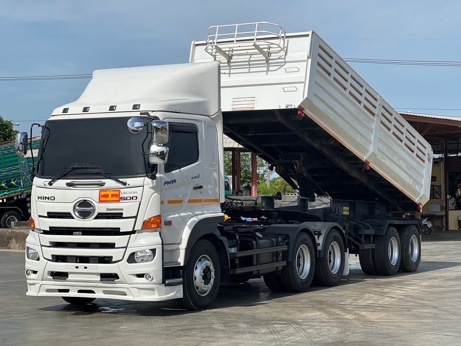 ไมล์ 90,595 กิโล ❗️ FM1A 344 หัวพร้อมหางเซมิดัมพ์สามมิตร กะบะท้องเรือ