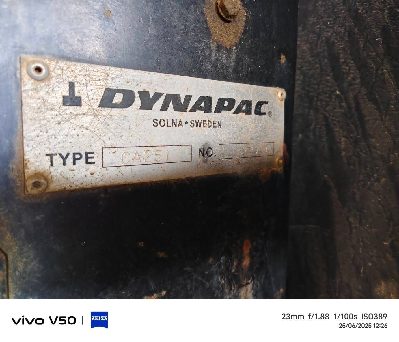 รถบด DYNAPAC CA251 เล่มทะเบียน สองเพลา
