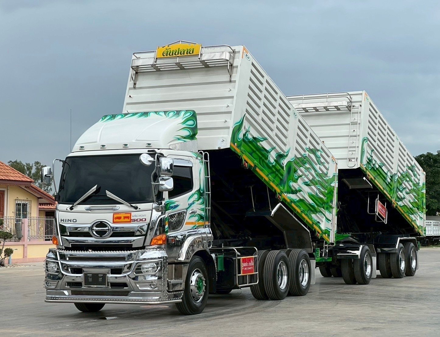 เข้าใหม่❗️ไมล์ 71,600 กิโล❗️HINO FM2P 380 พ่วงแม่ลูก