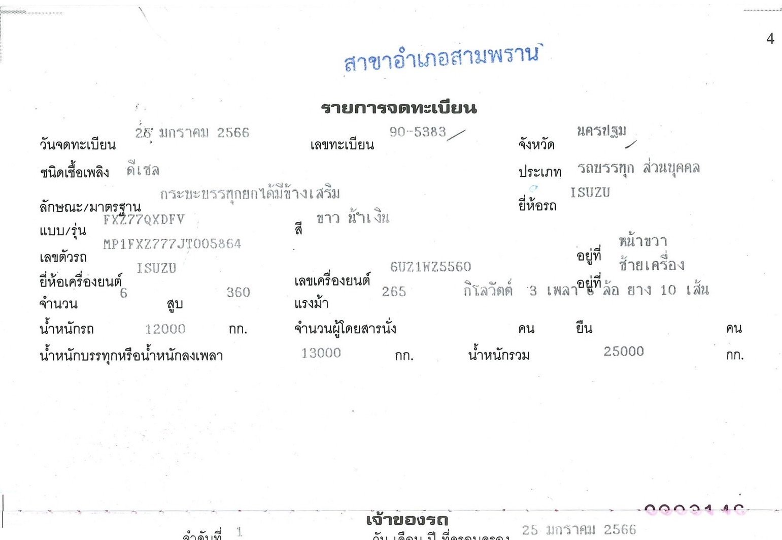10ล้อ FXZ 360 JT ดั้มพ์สามมิตร เฟืองเร็ว มีระบบลากลูกพร้อม