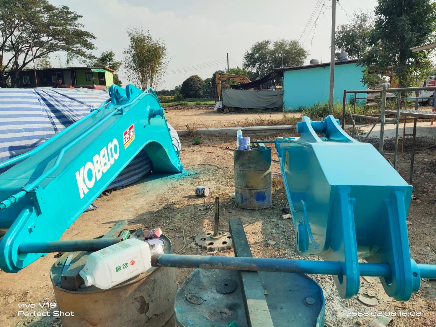 ขายบูมอาร์ม KOBELCO YN12 มาคเอส ทำสีสวยๆ พร้อมยกใส่ได้เลย