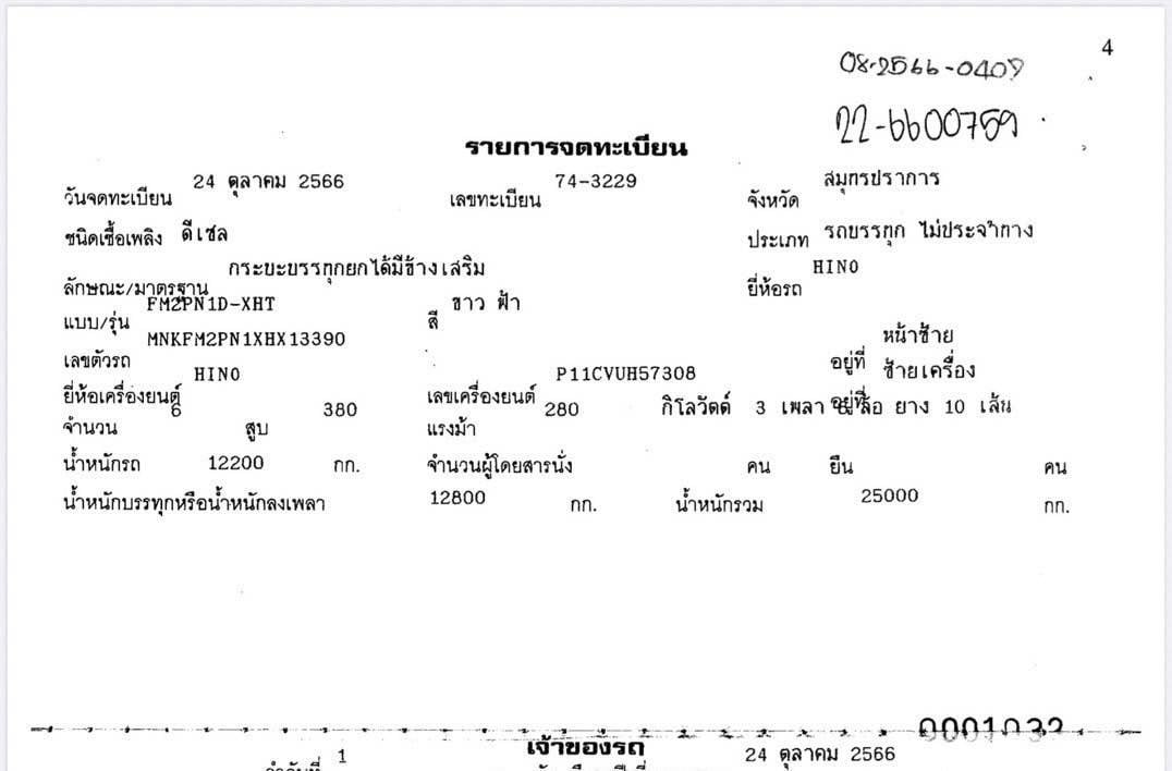 ไมล์ 23,508❗️พ่วงแม่ลูกดั้มพ์ FM2P 380 ตัว L ปี 2566 ไมล์ 23,508❗️พ่วงแม่ลูกดั้มพ์ FM2P 380 ตัว L ปี 2566
