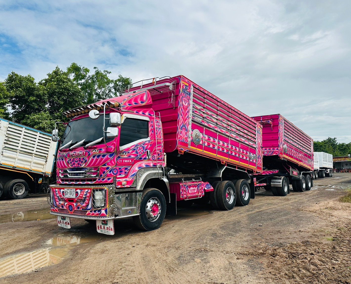 พ่วงแม่ลูก ISUZU 360 JT ปี 2563 ดั้มพ์คอกเกษตร