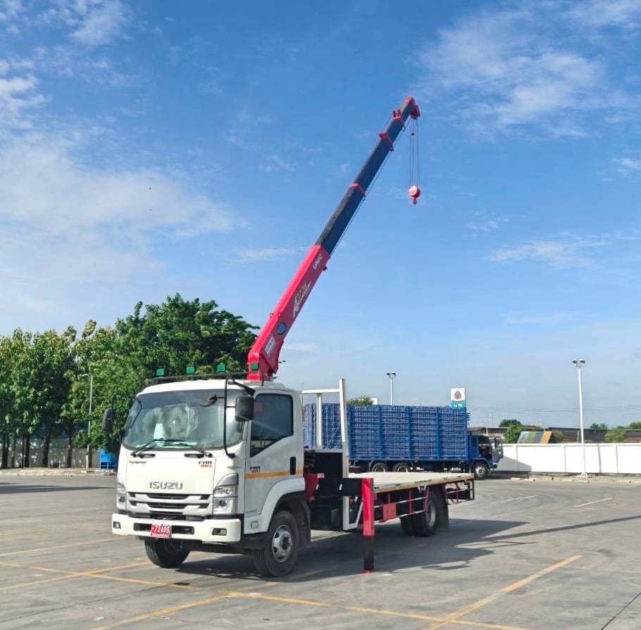 ป้ายแดง❗️ไมล์ 361 กิโล❗️NEW ISUZU FRR 190 ติดเครน 3 ตัน