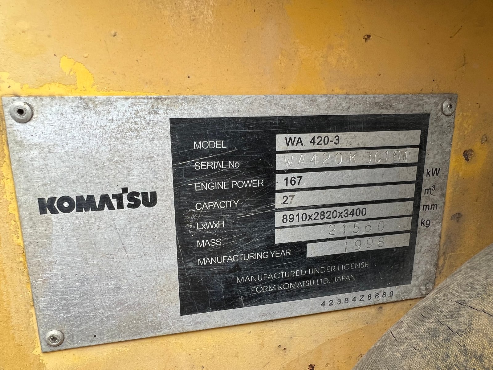#ขายถูก 590,000 รถตักล้อยาง KOMATSU WA 420-3 เครื่องดี ปั้มแรง #ขายถูก 590,000 รถตักล้อยาง KOMATSU WA 420-3 เครื่องดี ปั้มแรง