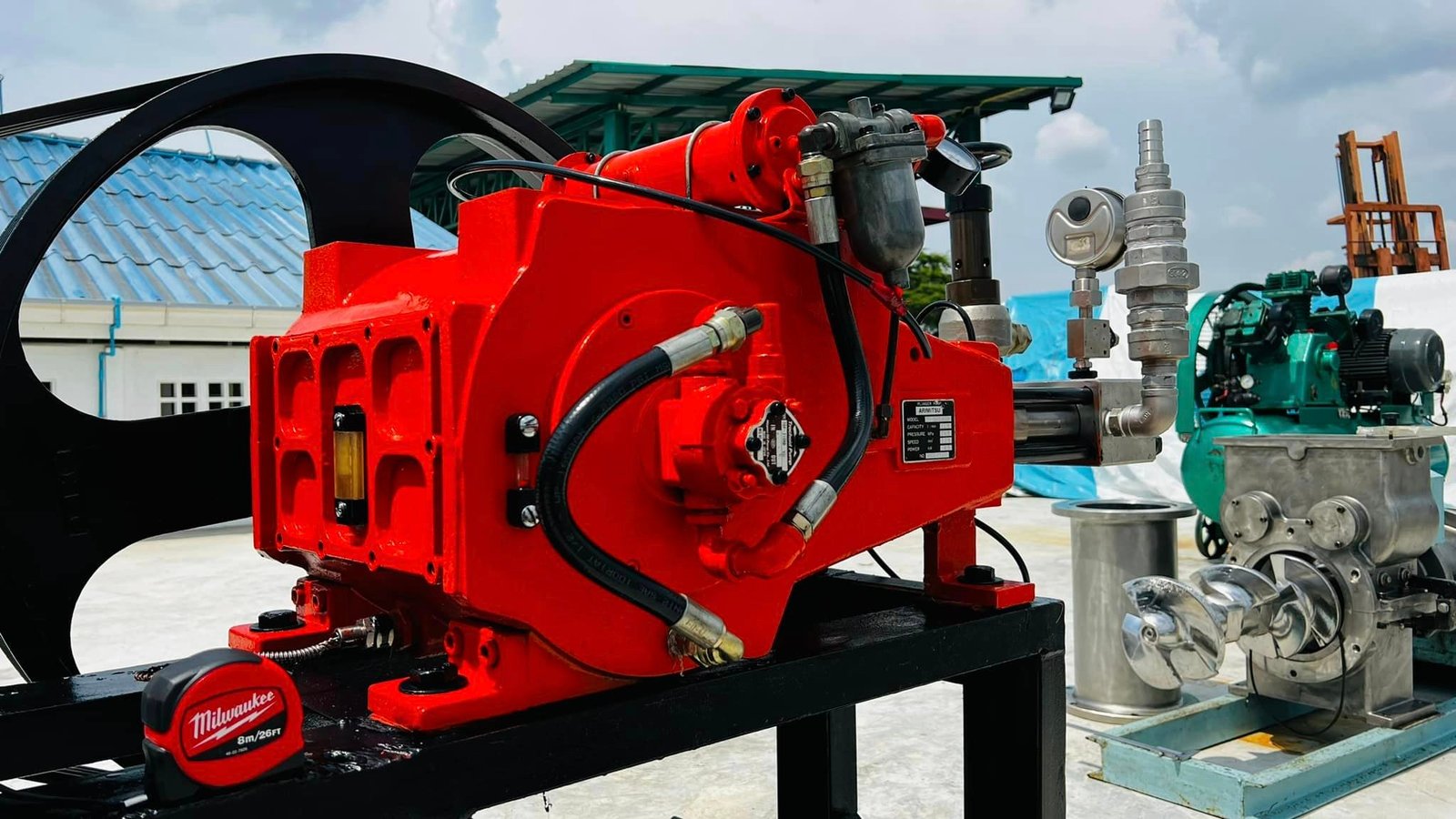 Rare_Item ปั้มฉีดน้ำแรงดันสูง(High_Pressure) ARIMITSU PLUNGER PUMP Press : 1500 bar 60 HP 380V พร้อ Rare_Item ปั้มฉีดน้ำแรงดันสูง(High_Pressure) ARIMITSU PLUNGER PUMP Press : 1500 bar 60 HP 380V พร้อ