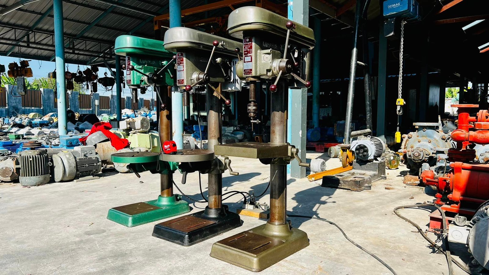 สว่านแท่นเก่าญี่ปุ่น KITAGAWA JAPAN งานเก่าญี่ปุ่นเข้ามา ใช้ระบบไฟ 220V สว่านแท่นเก่าญี่ปุ่น KITAGAWA JAPAN งานเก่าญี่ปุ่นเข้ามา ใช้ระบบไฟ 220V