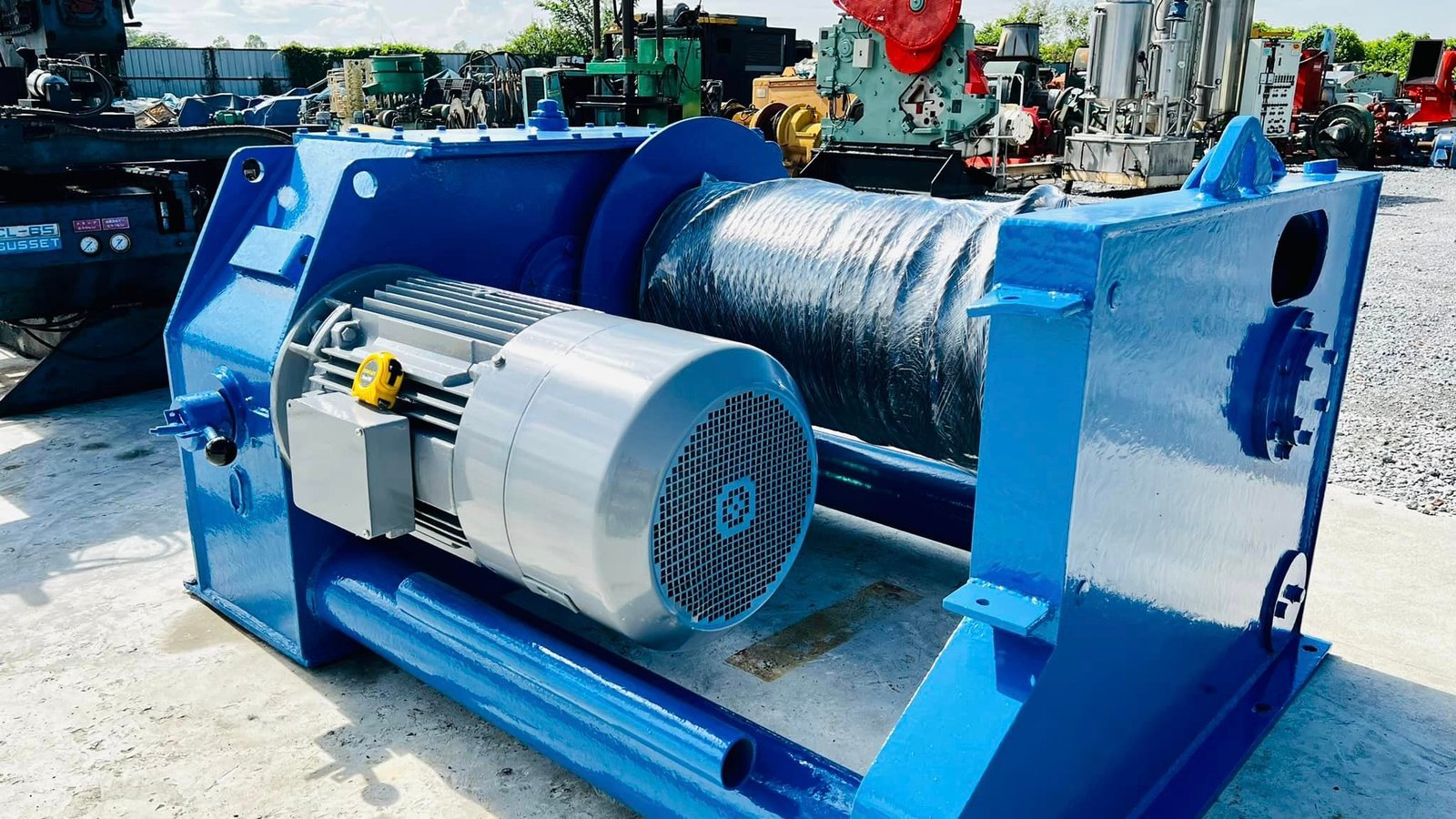 วินซ์สลิงไฟฟ้า(กว้าน)งานยุโรปของเยอรมัน ขนาด 20 ตัน มอเตอร์เกียร์ 40 HP Break 380V วินซ์สลิงไฟฟ้า(กว้าน)งานยุโรปของเยอรมัน ขนาด 20 ตัน มอเตอร์เกียร์ 40 HP Break 380V