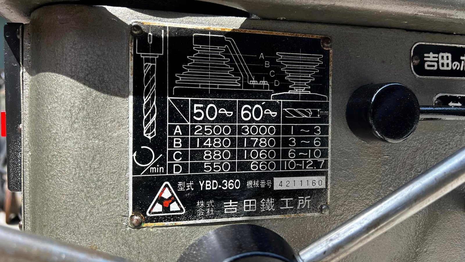 สว่านแท่นเก่าญี่ปุ่น Made in JAPAN ตรวจเช็คฟิตให้ใหม่ทั้งระบบ ใช้ไฟบ้าน 220V สภาพสวยพร้อมใช้