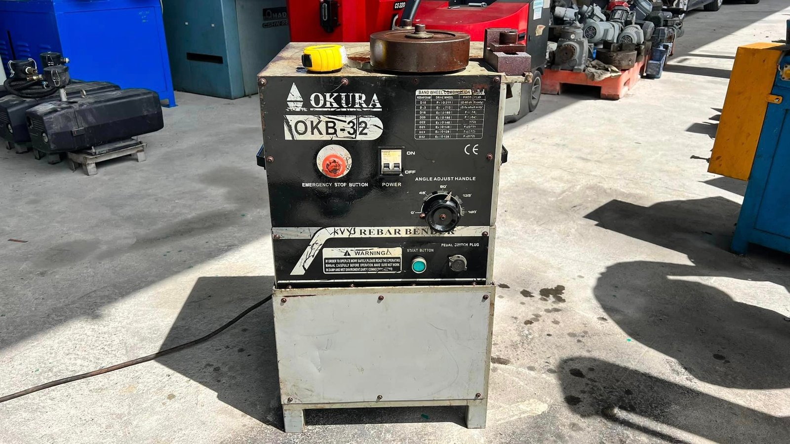 เครื่องดัดเหล็กเส้นงานก่อสร้าง(ดัดข้ออ้อย) OKURA รุ่น O K B - 32 mm (1.1-4")   ไฟบ้าน 220V