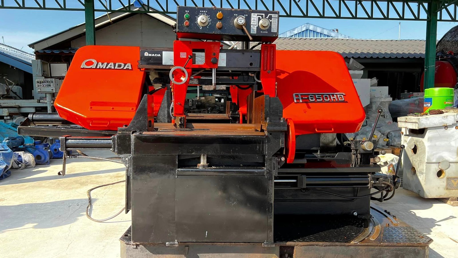 เครื่องเลื่อยสายพานญี่ปุ่น(BANDSAW) AMADA JAPAN รุ่น H-650 HD ระบบไฟ 200V เครื่องเลื่อยสายพานญี่ปุ่น(BANDSAW) AMADA JAPAN รุ่น H-650 HD ระบบไฟ 200V