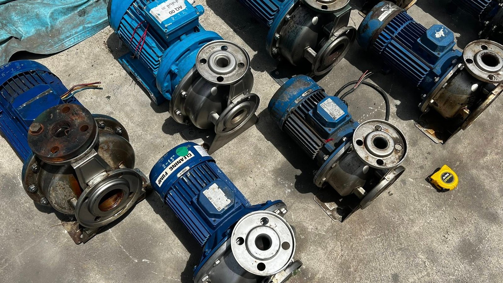 ปั้มน้ำหอยโข่งสเตนเลสEBARA ITALY 380V เข้ามา 8 ตัว