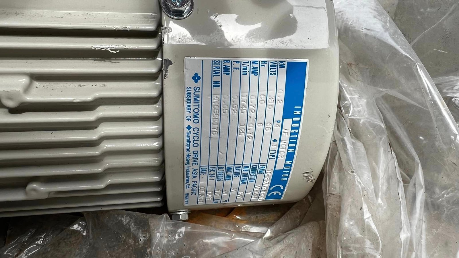 มอเตอร์เกียร์ทดกำลังญี่ปุ่น SUMITOMO JAPAN ขนาด 1/4 HP 380V