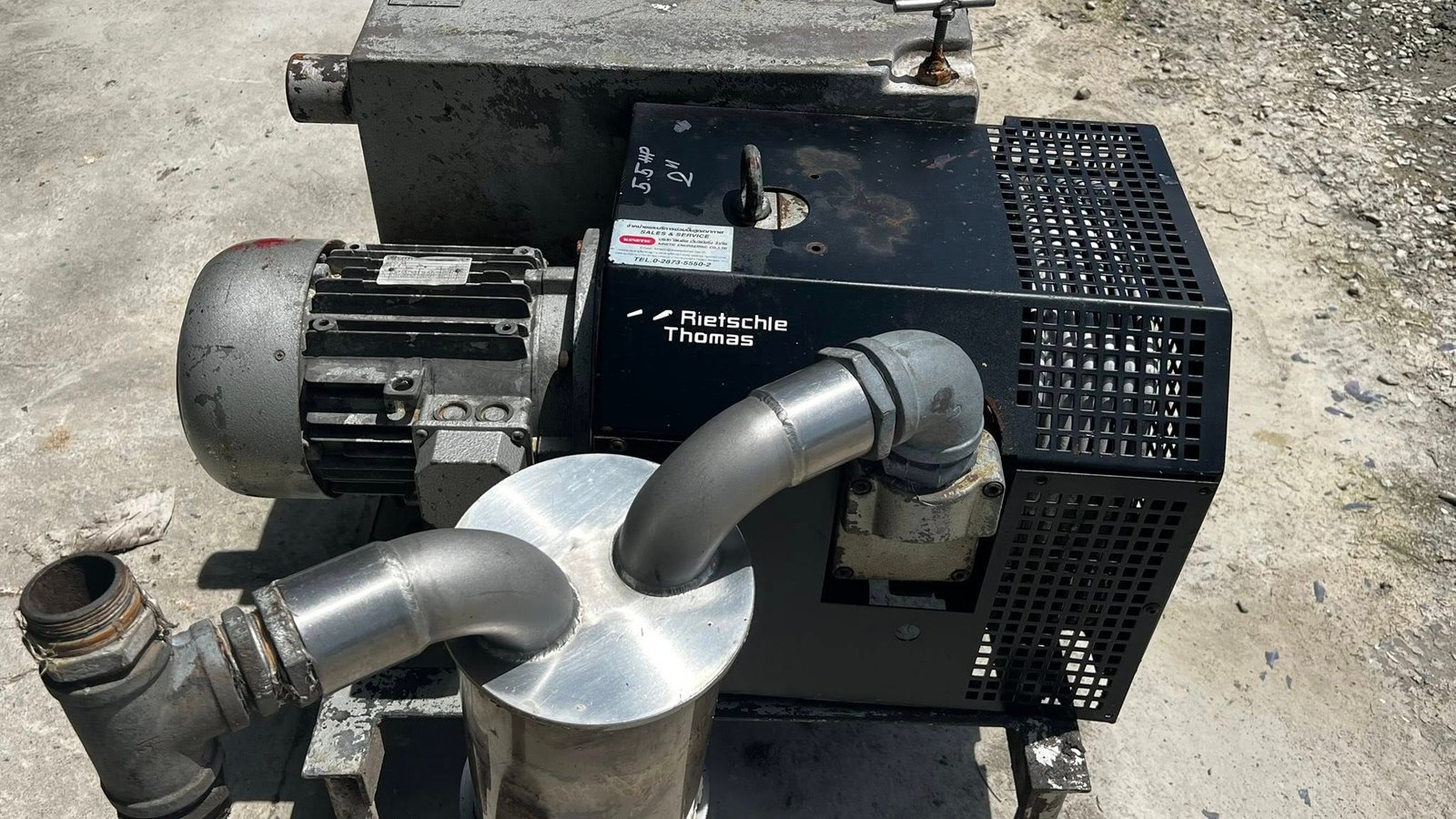 แวคคัมปั้มสุญญากาศ RIETSCHLE THOMAS & LEYBOLD GERMANY 380V แวคคัมปั้มสุญญากาศ RIETSCHLE THOMAS & LEYBOLD GERMANY 380V