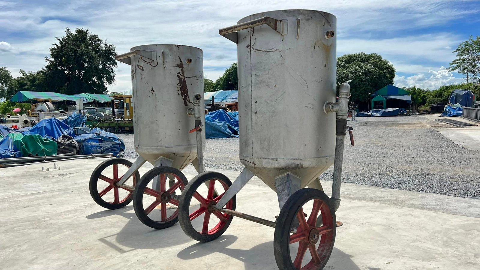 ถังยิงทรายกลางแจ้ง KEPLER รุ่น PP-600 AIR 200 CFM 7 Bar อุปกรณ์มีมาตามรูปภาพประกอบ