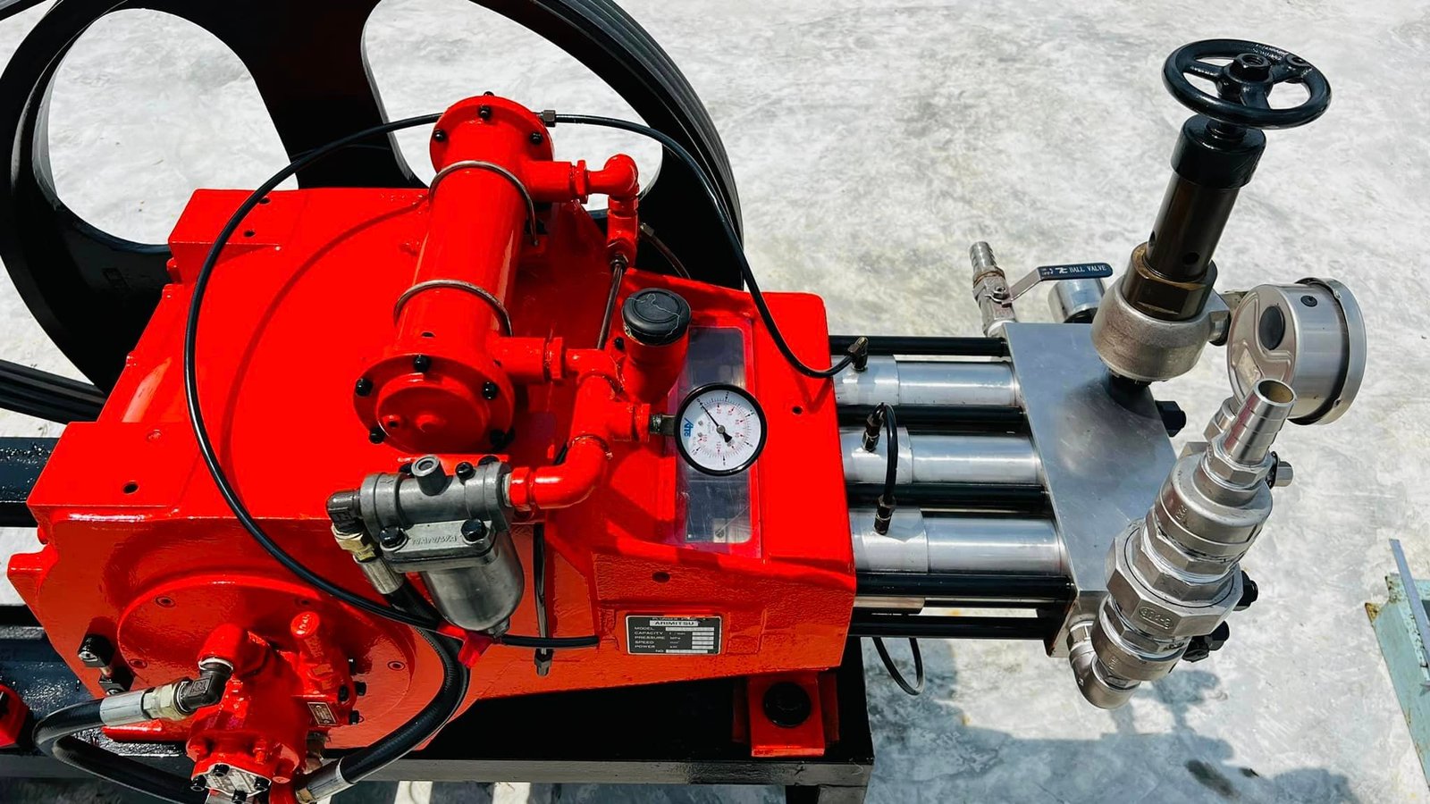 Rare_Item ปั้มฉีดน้ำแรงดันสูง(High_Pressure) ARIMITSU PLUNGER PUMP Press : 1500 bar 60 HP 380V พร้อ Rare_Item ปั้มฉีดน้ำแรงดันสูง(High_Pressure) ARIMITSU PLUNGER PUMP Press : 1500 bar 60 HP 380V พร้อ