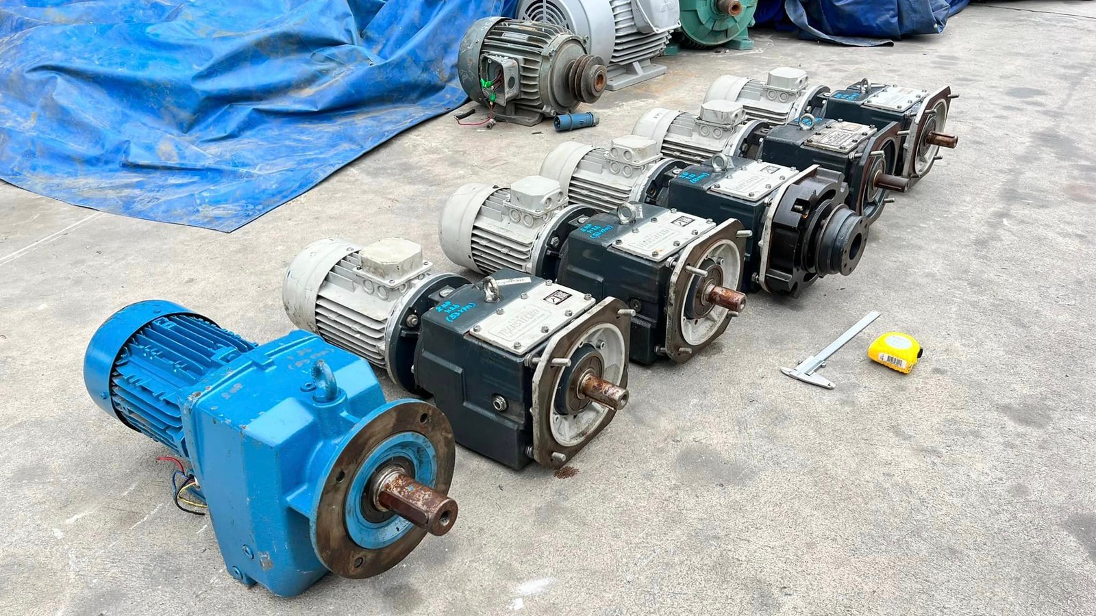 มอเตอร์เกียร์แบบหน้าแปลน NORD & YUSHI ขนาด 2 HP 1 : 26 ( 53 rpm ) ระบบไฟ 380V