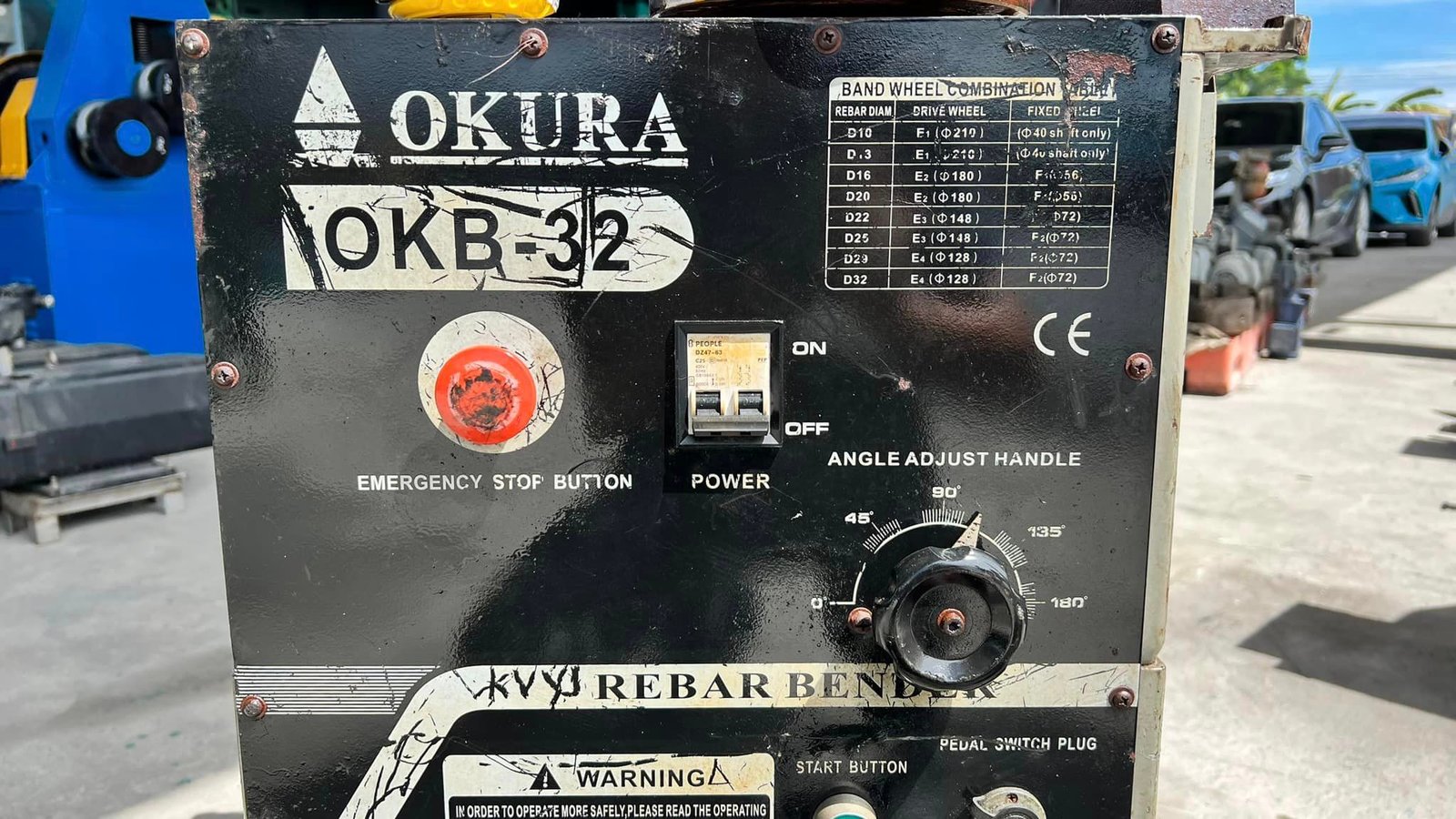 เครื่องดัดเหล็กเส้นงานก่อสร้าง(ดัดข้ออ้อย) OKURA รุ่น O K B - 32 mm (1.1-4") ไฟบ้าน 220V เครื่องดัดเหล็กเส้นงานก่อสร้าง(ดัดข้ออ้อย) OKURA รุ่น O K B - 32 mm (1.1-4") ไฟบ้าน 220V