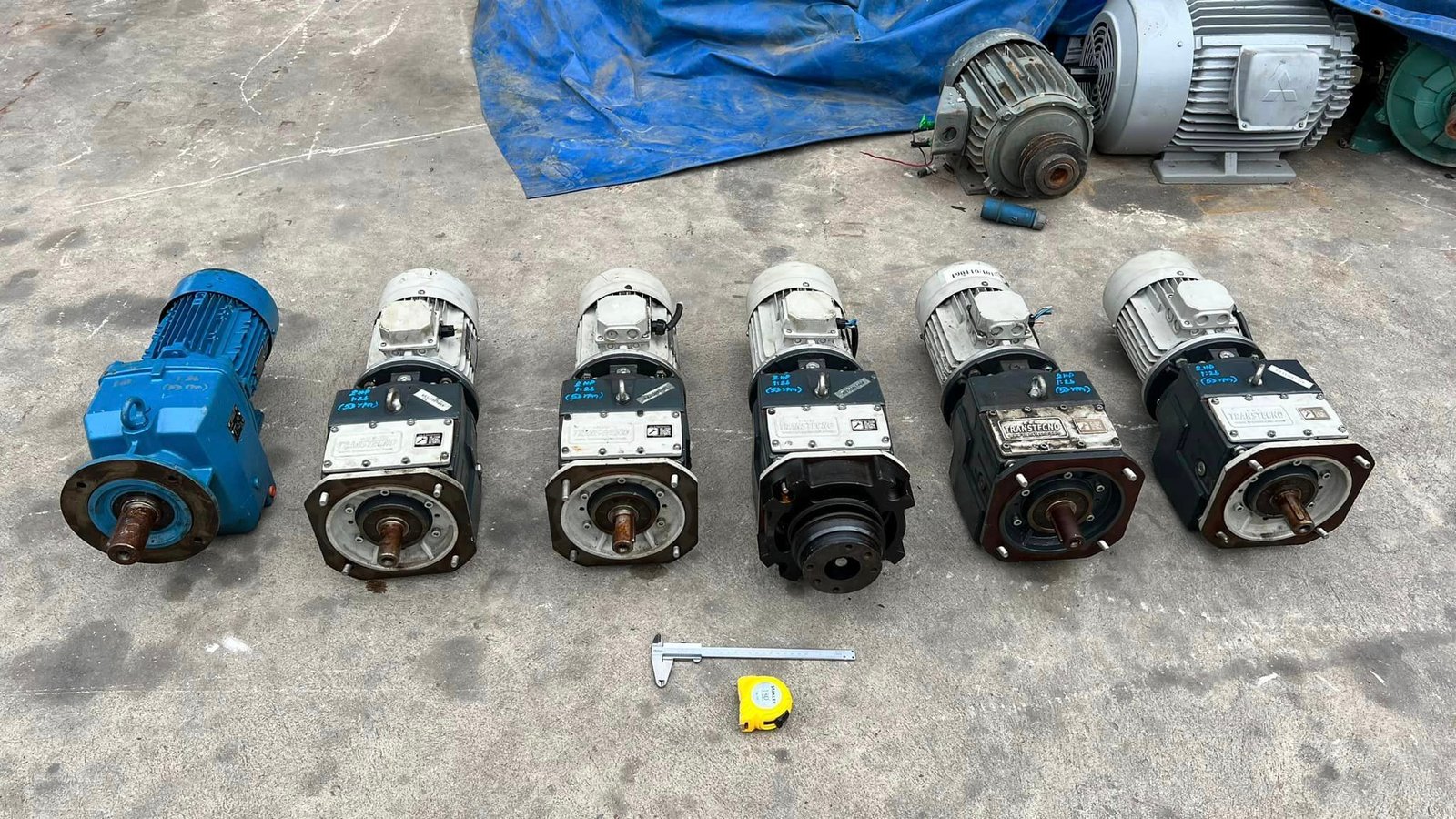 มอเตอร์เกียร์แบบหน้าแปลน NORD & YUSHI ขนาด 2 HP 1 : 26 ( 53 rpm ) ระบบไฟ 380V