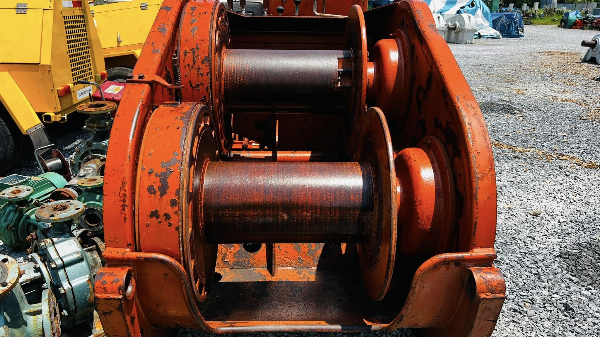กว้านสลิงเก่าญี่ปุ่น WINCH JK JAPAN รุ่นใหญ่ 3 โรล เครื่องยนต์ดีเซล 6 สูบ กว้านสลิงเก่าญี่ปุ่น WINCH JK JAPAN รุ่นใหญ่ 3 โรล เครื่องยนต์ดีเซล 6 สูบ