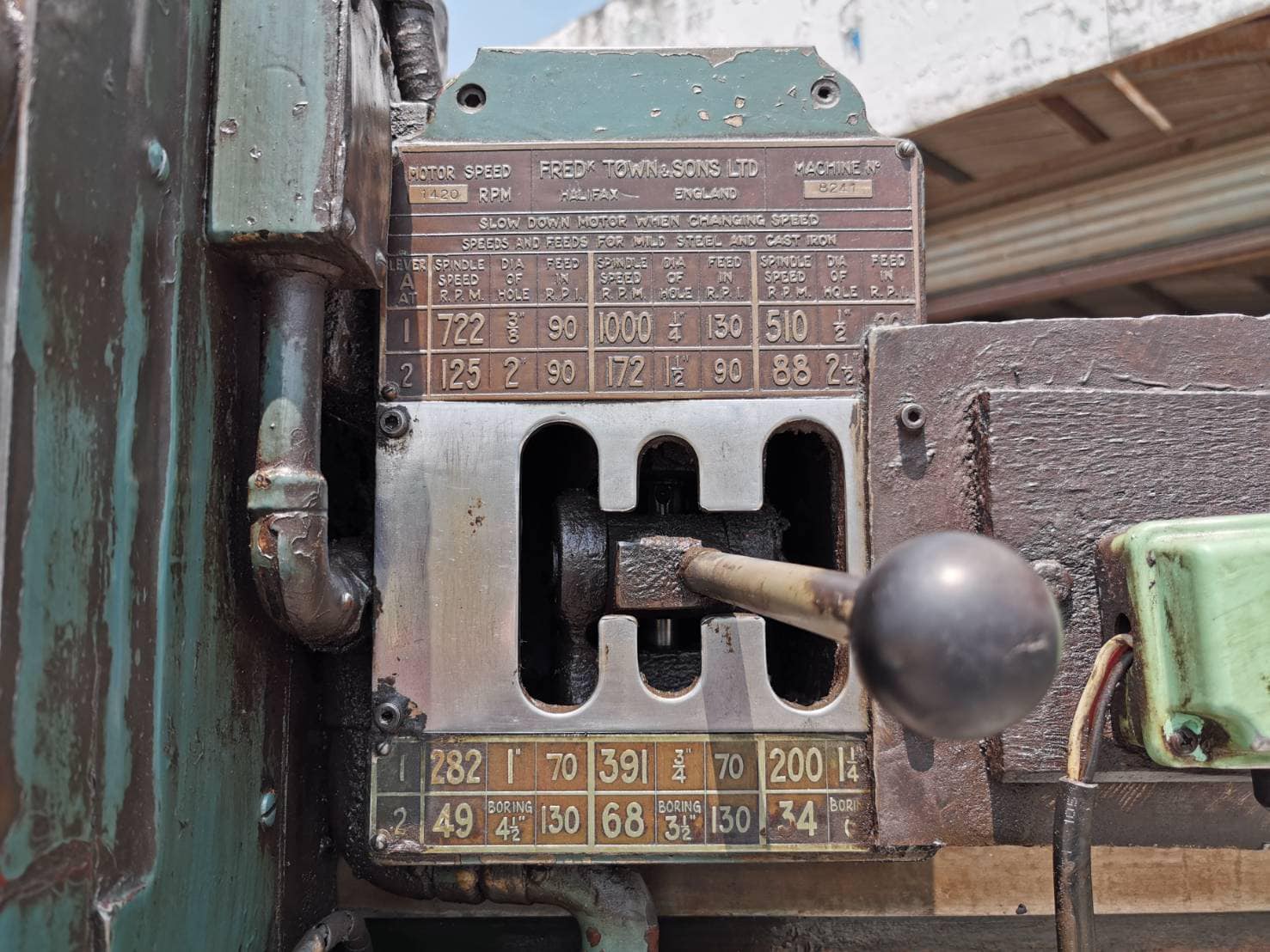 ครื่องสว่านเรเดียลงานยุโรป FRED TOWN & SONG ENGLAND แขน 1500 mm ระบบไฟ 380V