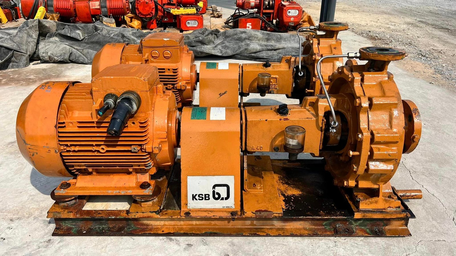 ชุดปั้มน้ำหอยโข่งงานยุโรป KSB PUMPS ขนาดท่อ 2.5”- 1.5” Q : 28. m3h H : 99 m 25 HP 2900 RPM 380V