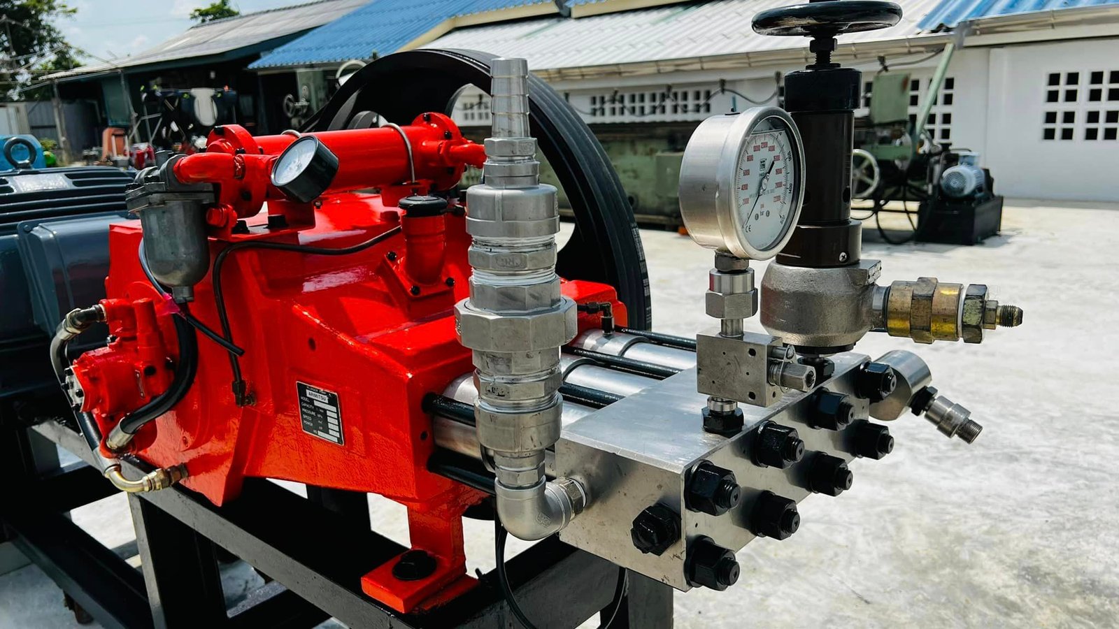 Rare_Item  ปั้มฉีดน้ำแรงดันสูง(High_Pressure) ARIMITSU PLUNGER PUMP Press : 1500 bar 60 HP 380V พร้อ