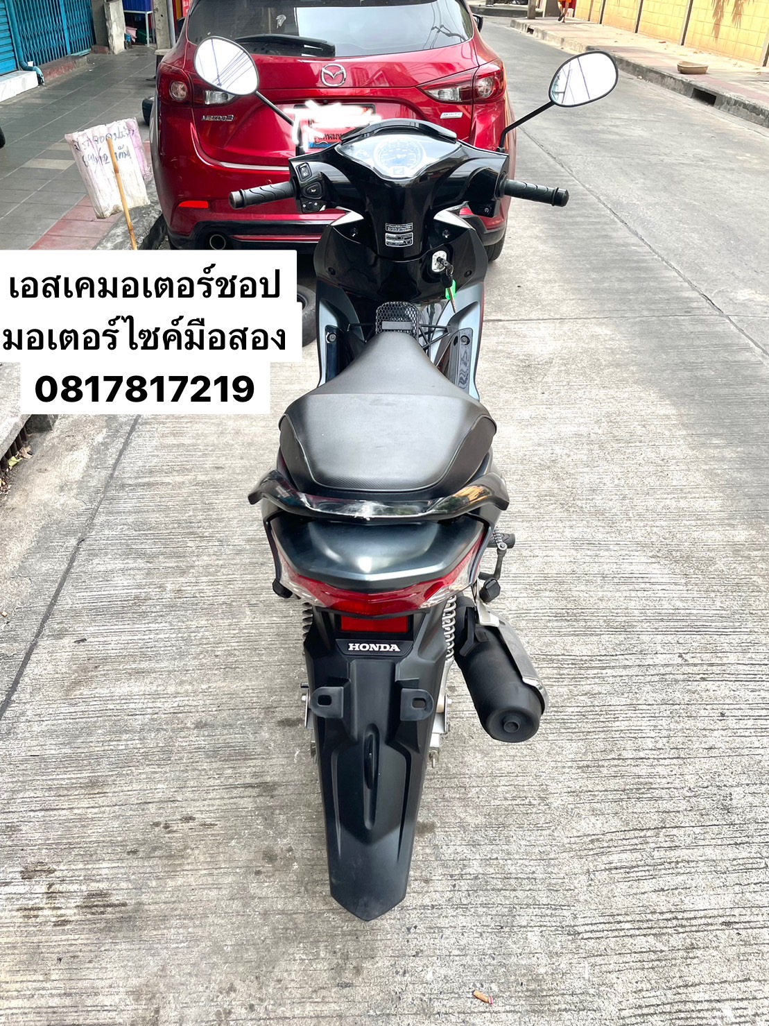Honda Wave125i  สีเทา-ดำ  2022