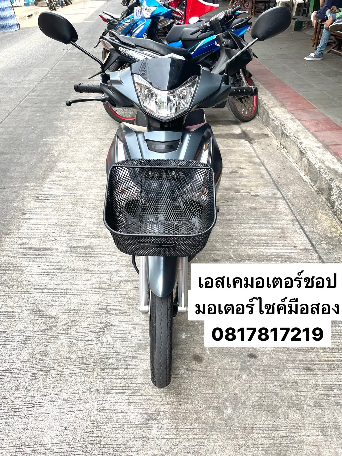 Honda Wave125i  สีเทา-ดำ  2022