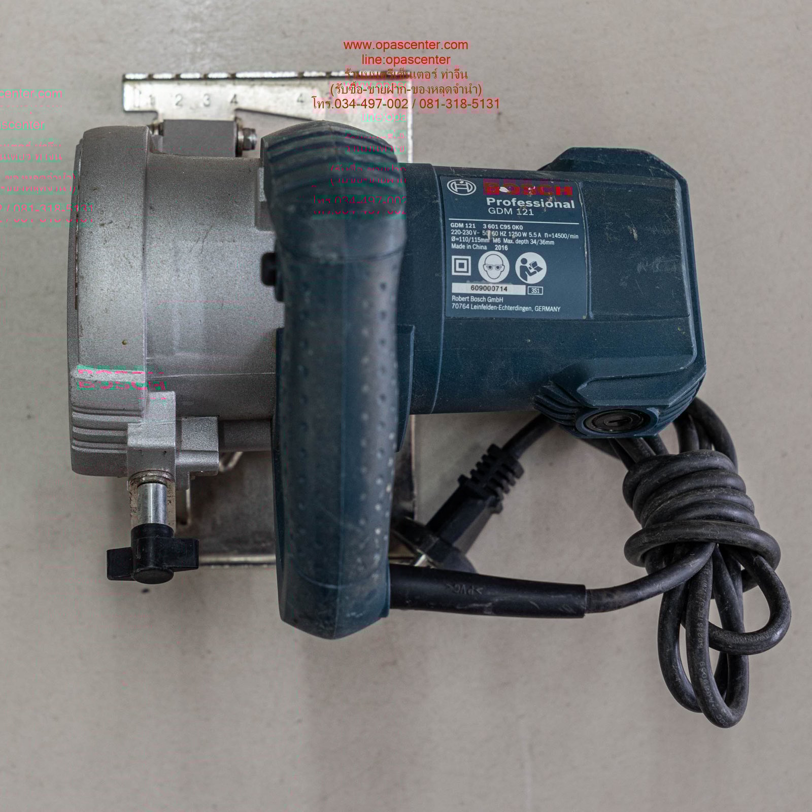 เลื่อย เครื่องตัดหินอ่อน (ตัวตัดน้ำ) Bosch ของแท้ รุ่น GDM 121 มือสอง สภาพใหม่ เลื่อย เครื่องตัดหินอ่อน (ตัวตัดน้ำ) Bosch ของแท้ รุ่น GDM 121 มือสอง สภาพใหม่