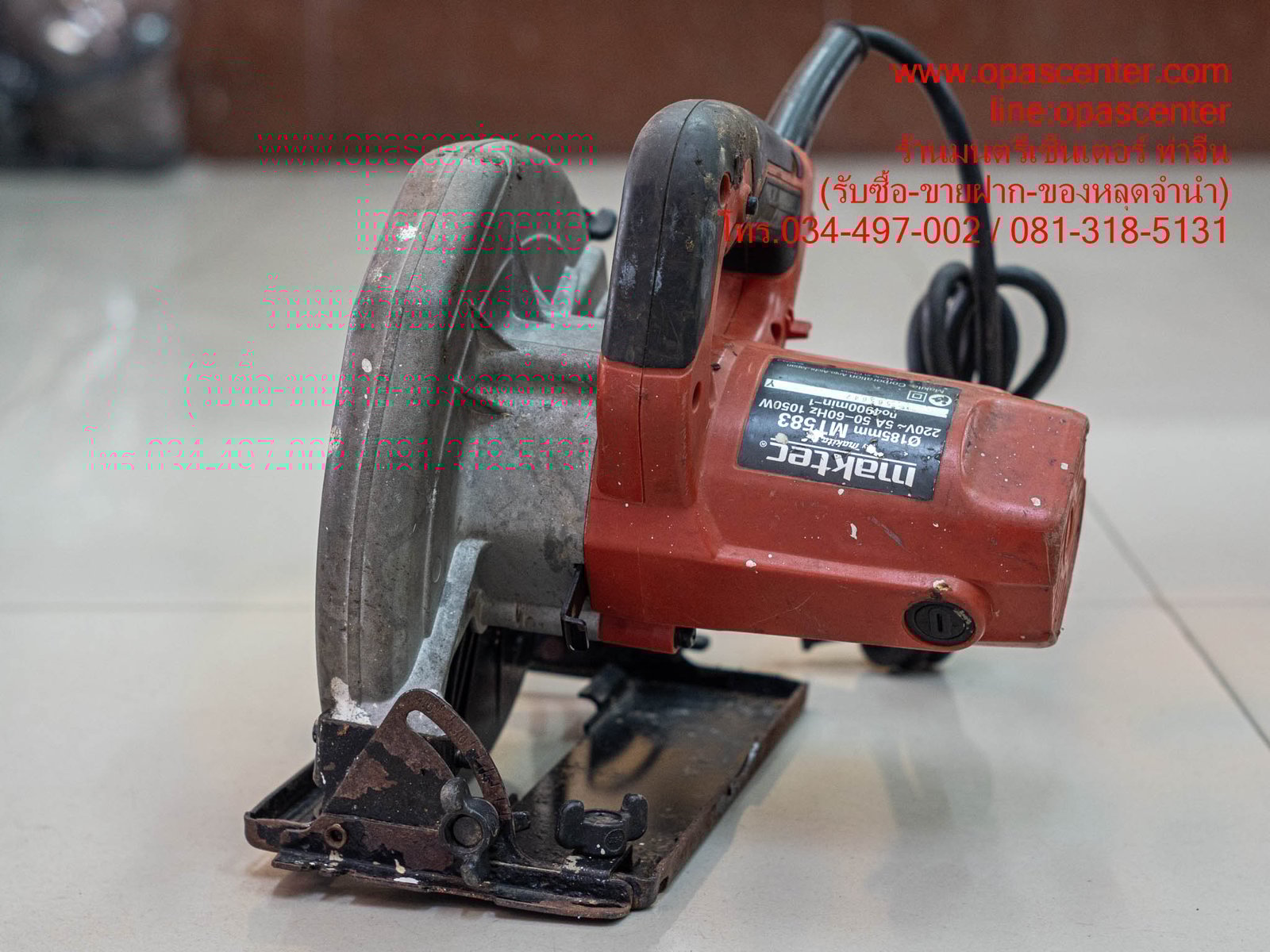 เลื่อยวงเดือน7" MAKTEC รุ่น MT583 มือสอง ของแท้ มีใบ พร้อมใช้งาน เลื่อยวงเดือน7" MAKTEC รุ่น MT583 มือสอง ของแท้ มีใบ พร้อมใช้งาน