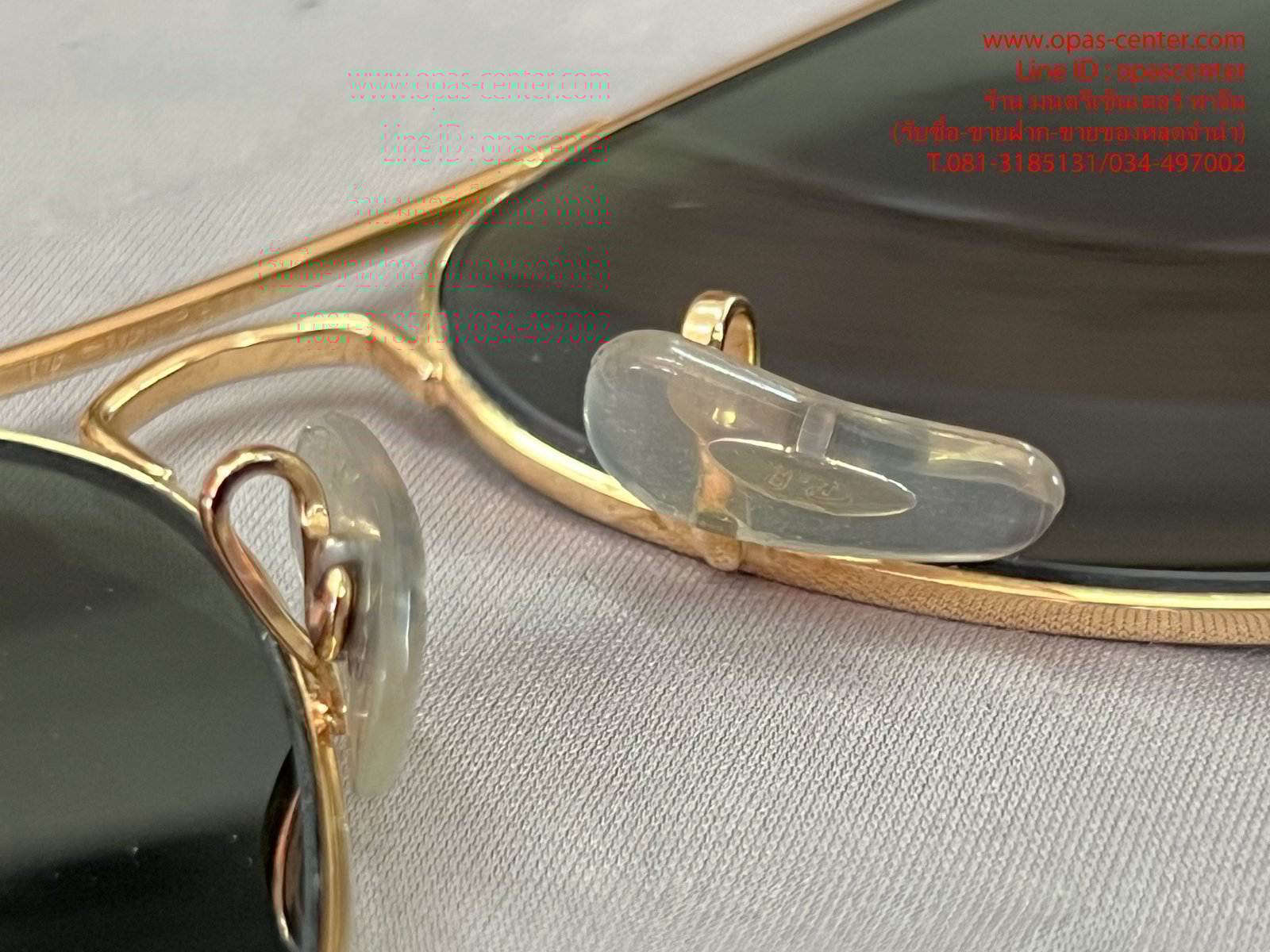 แว่นกันแดด Ray-Ban รุ่น RB3025 L0205 AVIATOR GOLD FRAME 58#14 มือสอง ของแท้ สภาพใหม่ มีกล่อง