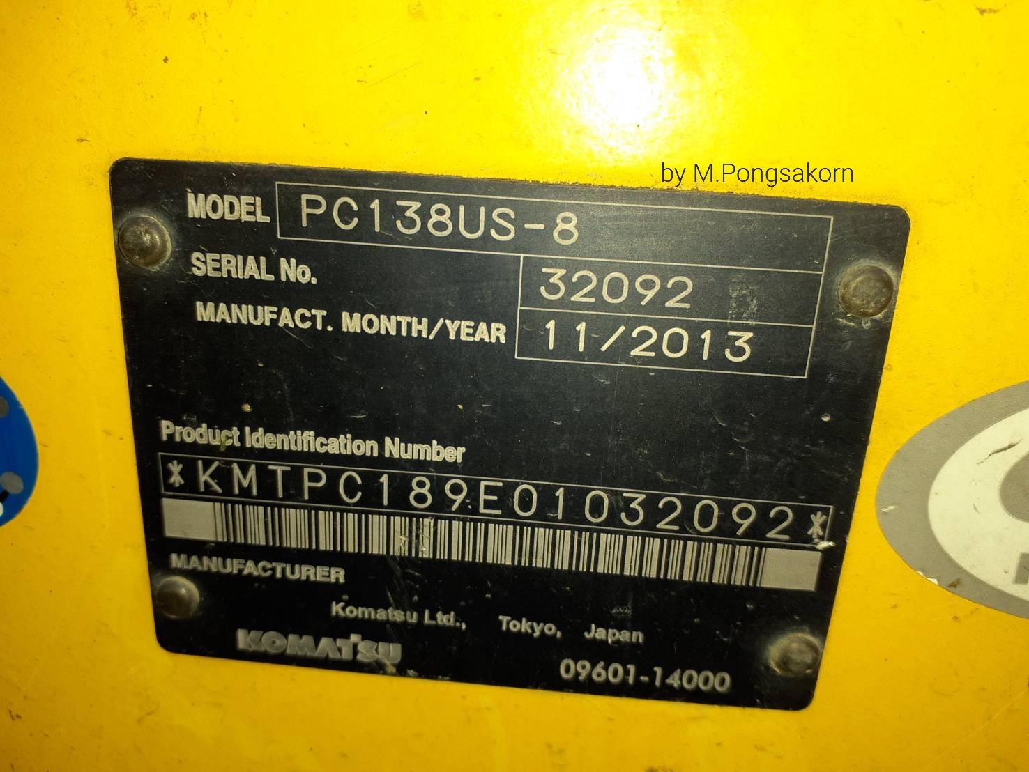 KOMATSU PC138US-8 นำเข้าจากญี่ปุ่น