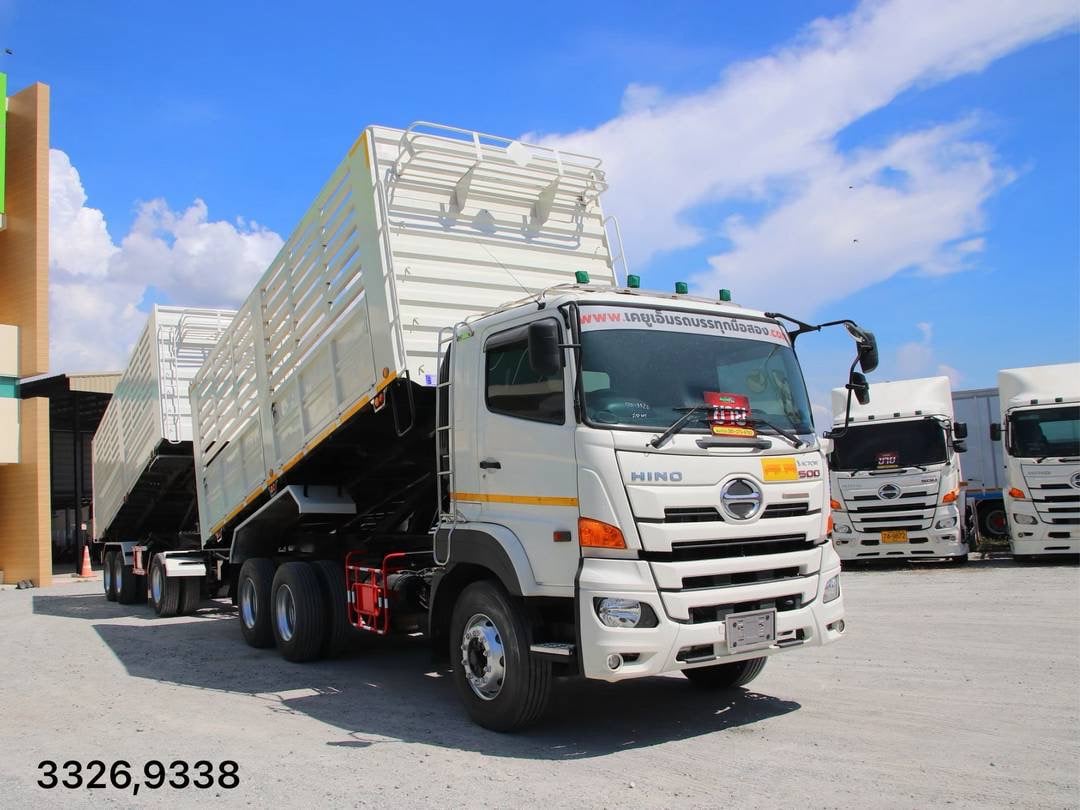 สิบล้อดั้มพ์พ่วง Hino Victor 344 แรงม้า ปี 66 หางดัมพ์ อู่ธนาสิน ปี 66(3326)(9338)