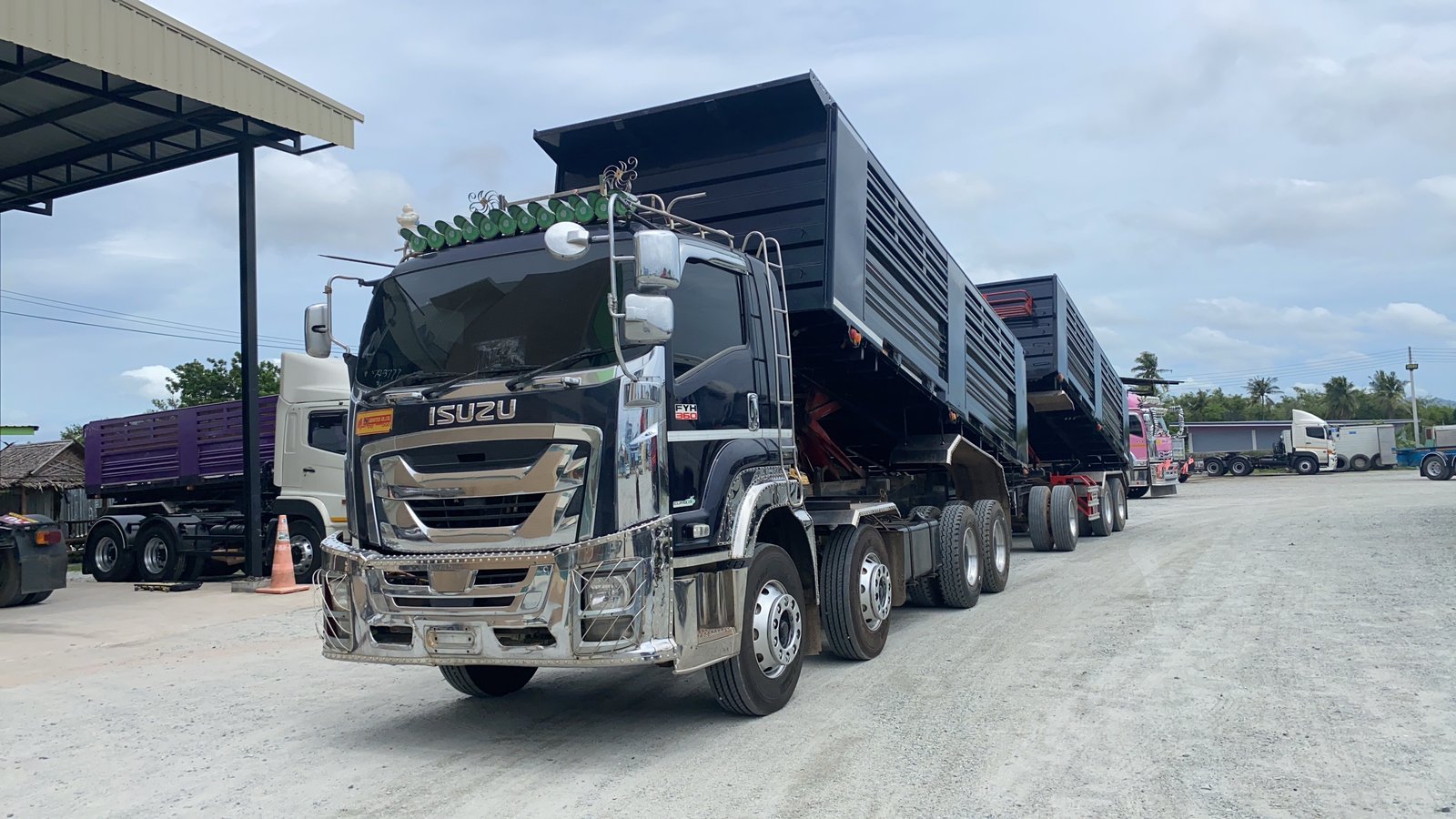 สิบสองล้อดั้มพ์ ISUZU FYH 360 แรง ปี 65 หางดั้มพ์ สองเพลา อู่แม็กเทรลเลอร์และปี 65 (3777)(3778)