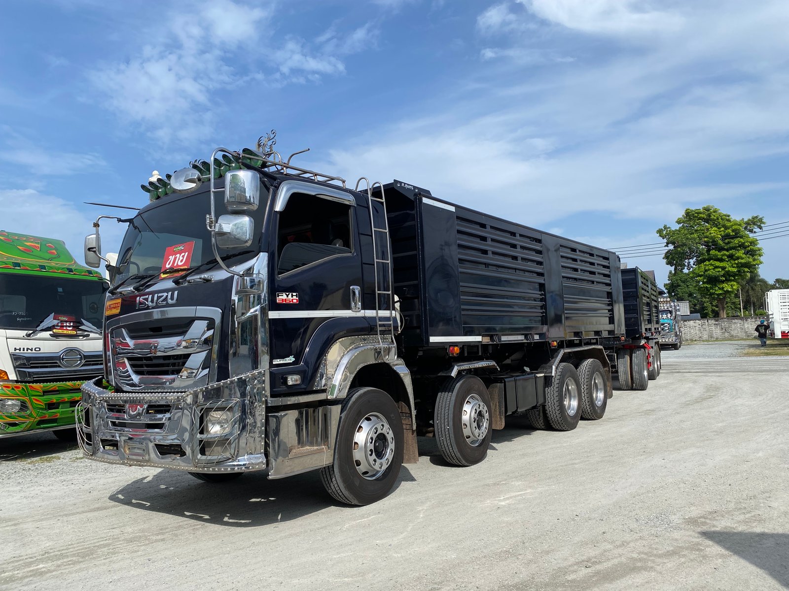 สิบสองล้อดั้มพ์ ISUZU FYH 360 แรง ปี 65 หางดั้มพ์ สองเพลา อู่แม็กเทรลเลอร์ ปี 65 (3777)(3778)