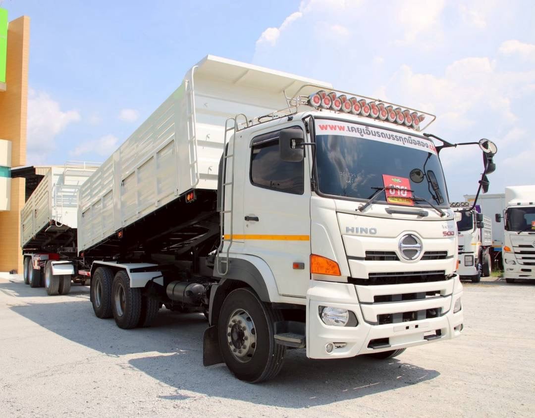 สิบล้อดั้มพ์พ่วงแม่-ลูก HINO FM1A 344 ปี 65(2753)(1976) หางดั้มพ์ สามเพลา อู่เดอะฟินนิค ปี 65
