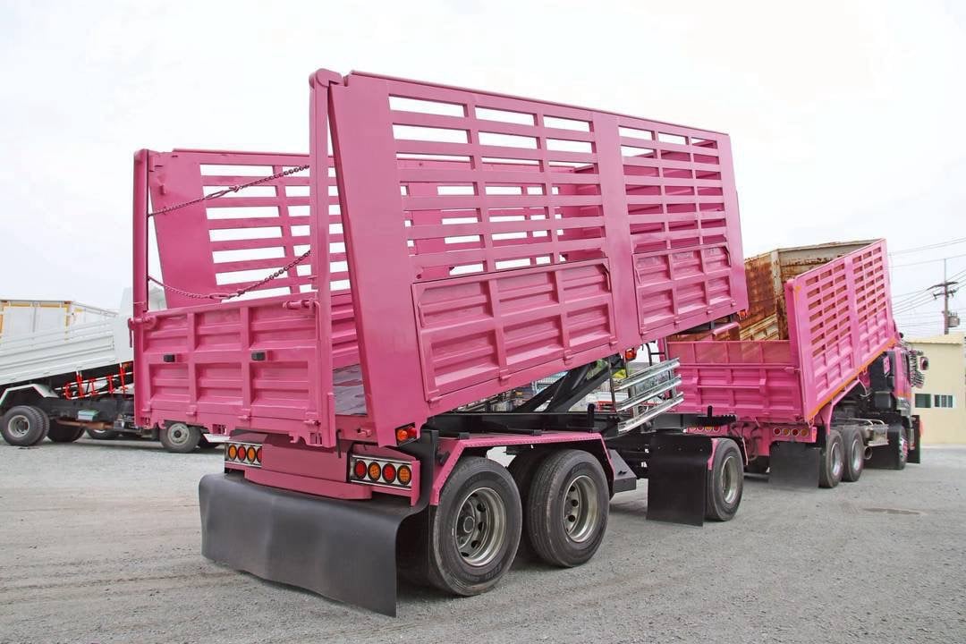 สิบล้อดัมพ์พ่วงแม่ลูก ISUZU FXZ 360 แรงปี 66 หางดัมพ์ สามเพลา ปี 66 (1364)(2110)