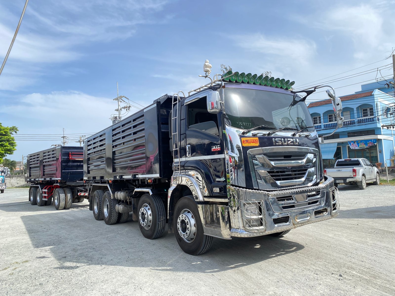 สิบสองล้อดั้มพ์ ISUZU FYH 360 แรง ปี 65 หางดั้มพ์ สองเพลา อู่แม็กเทรลเลอร์ ปี 65 (3777)(3778)