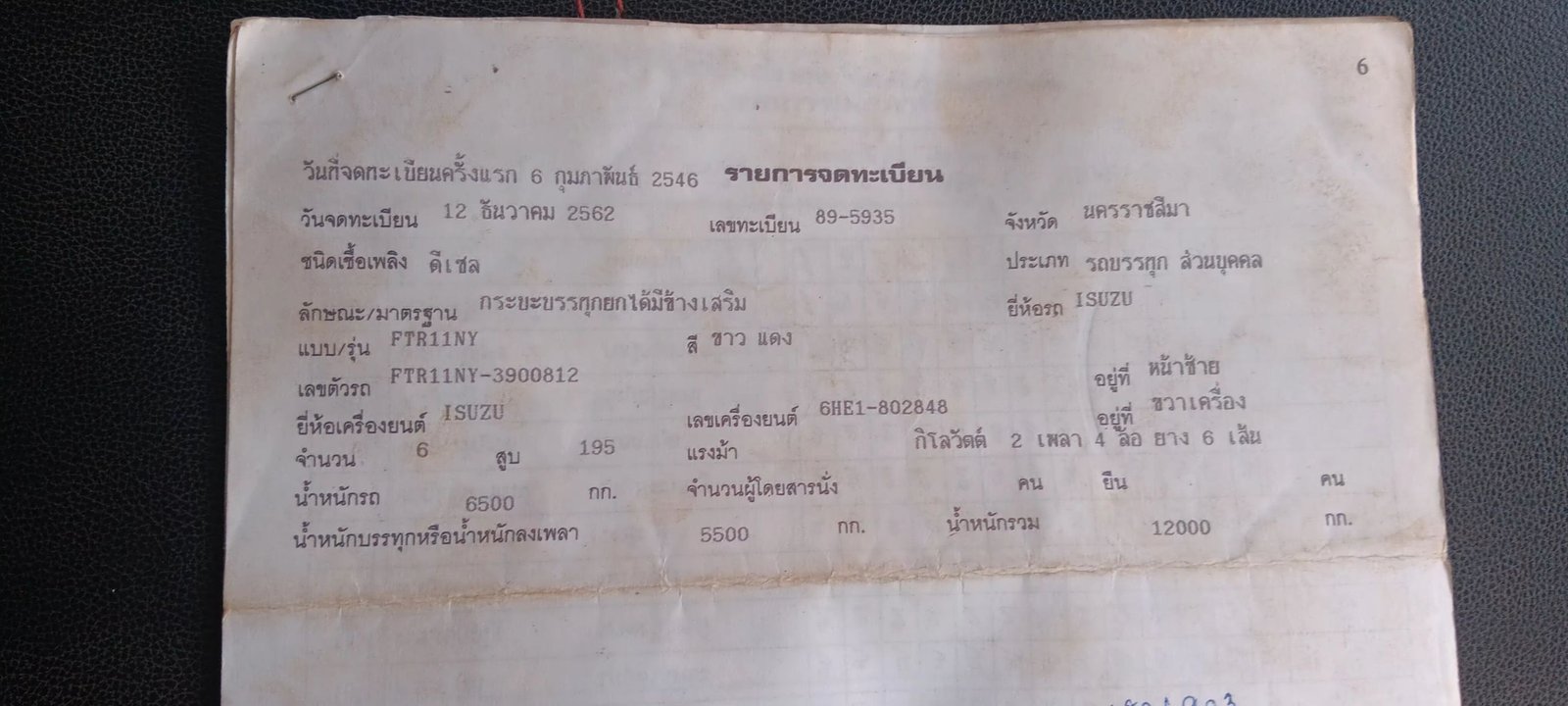ขายรถ 6 ล้อดั้ม isuzu 195 ขายรถ 6 ล้อดั้ม isuzu 195
