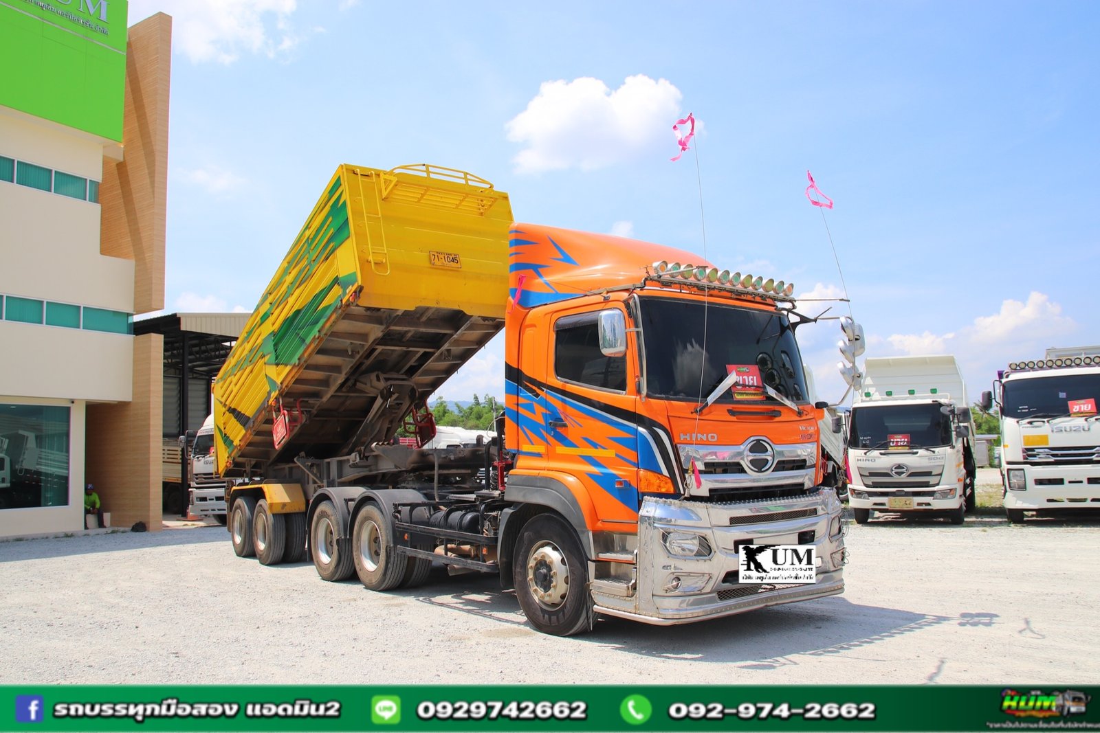 📌ดั้มพ์ HINO รุ่น VICTOR 500 344 แรงม้า ปี 66 (1229) เซมิดั้มพ์ สองเพลา ปี 66 (1045)