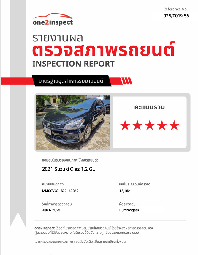 ✔️ไมล์แท้ 15,xxx กม #SUZUKI CIAZ 1.2 GL CVT ปี 2021