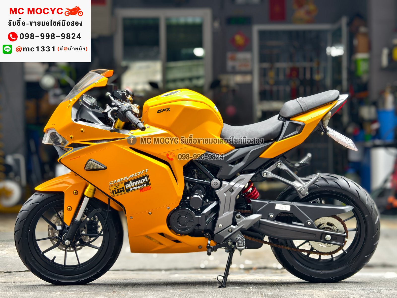 Gpx Demon Gr 150r 2019 เลขไมล์ 1000กิโล รถบ้านเครื่องท่อเดิม เล่มเขียวชุดโอนครบ  No1073
